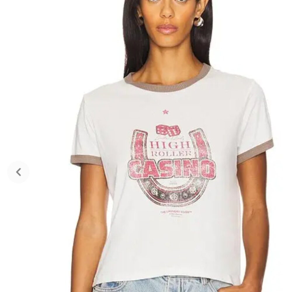 NWT THE LAUNDRY ROOM  Houston high roller casino ringer tee